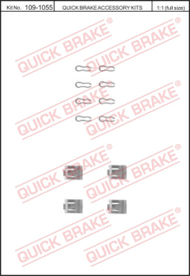 109-1055 QUICK BRAKE Комплектующие, колодки дискового тормоза