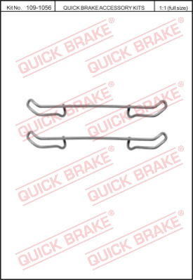 109-1056 QUICK BRAKE Комплектующие, колодки дискового тормоза