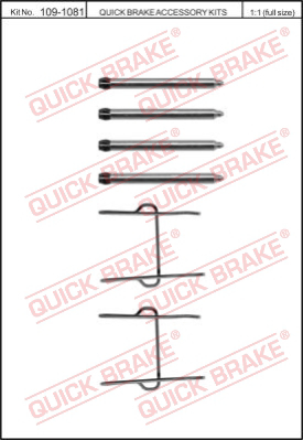 109-1081 QUICK BRAKE Комплектующие, колодки дискового тормоза