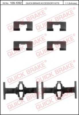 109-1092 QUICK BRAKE Комплектующие, колодки дискового тормоза