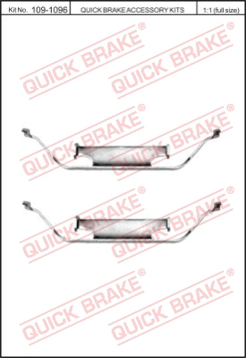 109-1096 QUICK BRAKE Комплектующие, колодки дискового тормоза