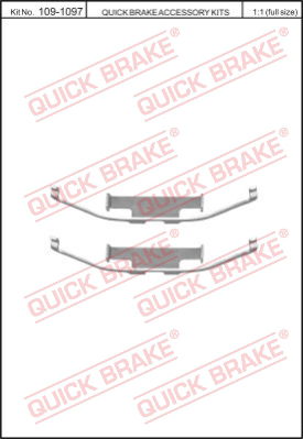 109-1097 QUICK BRAKE Комплектующие, колодки дискового тормоза