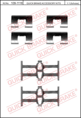 109-1118 QUICK BRAKE Комплектующие, колодки дискового тормоза