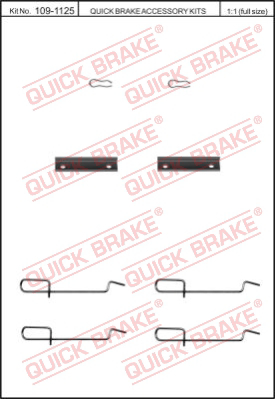 109-1125 QUICK BRAKE Комплектующие, колодки дискового тормоза