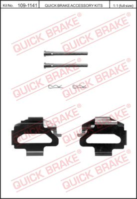 109-1141 QUICK BRAKE Комплектующие, колодки дискового тормоза