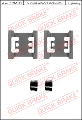 Комплектующие колодок дискового тормоза QUICK BRAKE 109-1145