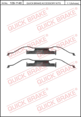 109-1148 QUICK BRAKE Комплектующие, колодки дискового тормоза