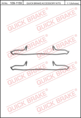 Комплектующие колодок дискового тормоза QUICK BRAKE 109-1159