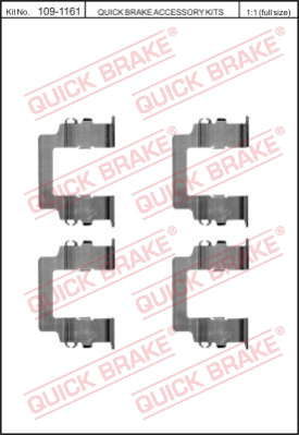 109-1161 QUICK BRAKE Комплектующие, колодки дискового тормоза