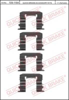 Комплект монтажный тормозных колодок QUICK BRAKE 109-1184