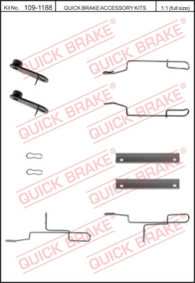 109-1188 QUICK BRAKE Комплектующие, колодки дискового тормоза