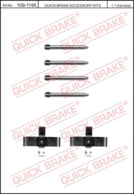 109-1195 QUICK BRAKE Комплектующие, колодки дискового тормоза