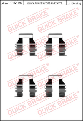Комплектующие колодок дискового тормоза QUICK BRAKE 109-1199