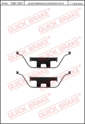 Комплектующие колодок дискового тормоза QUICK BRAKE 109-1201