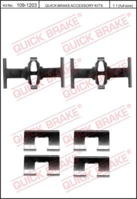 Комплектующие колодок дискового тормоза QUICK BRAKE 109-1203