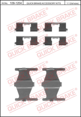 Комплектующие колодок дискового тормоза QUICK BRAKE 109-1204