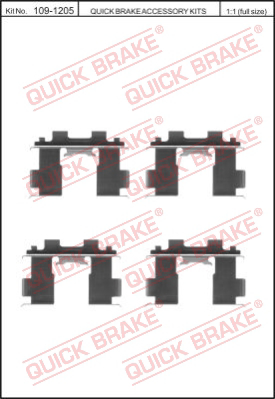 Комплектующие колодок дискового тормоза QUICK BRAKE 109-1205