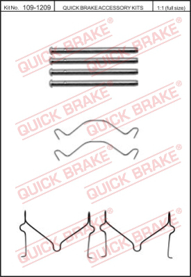 109-1209 QUICK BRAKE Комплектующие, колодки дискового тормоза