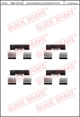 Комплектующие колодок дискового тормоза QUICK BRAKE 109-1214