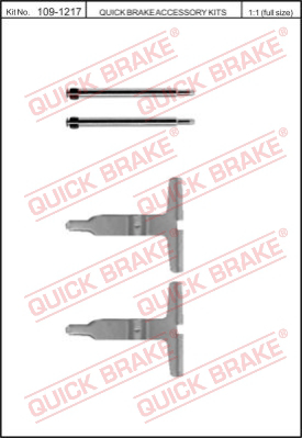 109-1217 QUICK BRAKE Комплектующие, колодки дискового тормоза