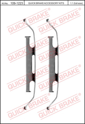 109-1223 QUICK BRAKE Комплект монтажный тормозных колодок