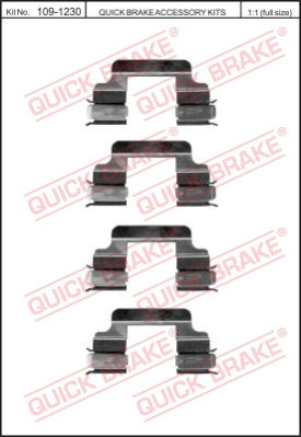 Комплект монтажный тормозных колодок QUICK BRAKE 109-1230