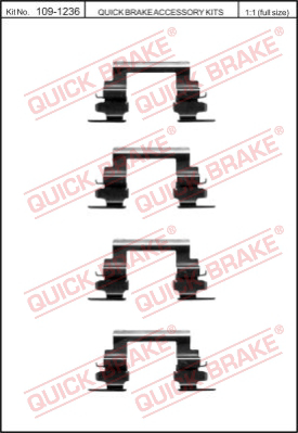Комплектующие колодок дискового тормоза QUICK BRAKE 109-1236