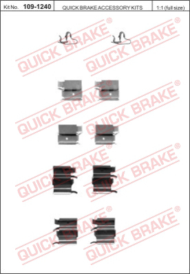 109-1240 QUICK BRAKE Комплектующие, колодки дискового тормоза