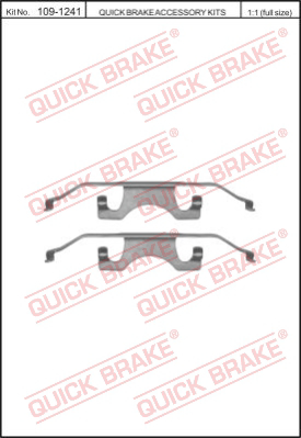 109-1241 QUICK BRAKE Комплектующие, колодки дискового тормоза