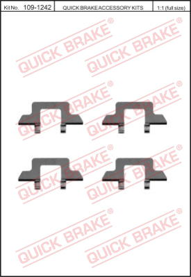 109-1242 QUICK BRAKE Комплектующие, колодки дискового тормоза