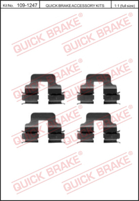 Комплектующие, колодки дискового тормоза QUICK BRAKE 109-1247