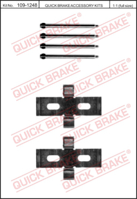 Комплектующие колодок дискового тормоза QUICK BRAKE 109-1248