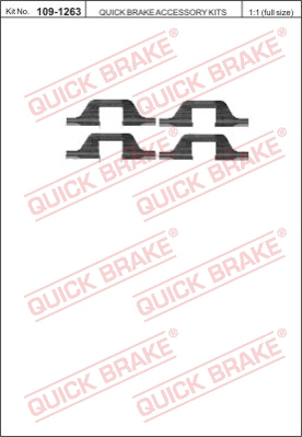 109-1263 QUICK BRAKE Комплектующие, колодки дискового тормоза