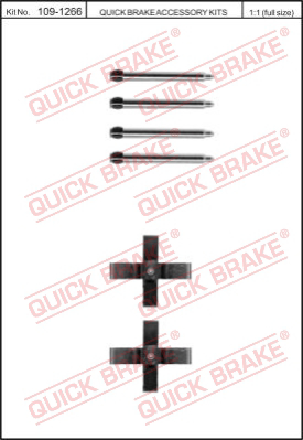 109-1266 QUICK BRAKE Комплектующие, колодки дискового тормоза