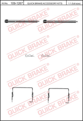 Комплектующие колодок дискового тормоза QUICK BRAKE 109-1267