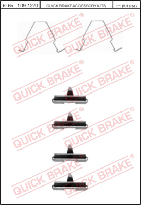 Комплектующие колодок дискового тормоза QUICK BRAKE 109-1270