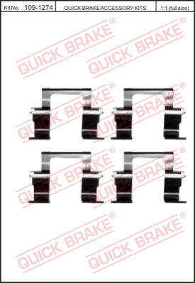 Комплектующие колодок дискового тормоза QUICK BRAKE 109-1274