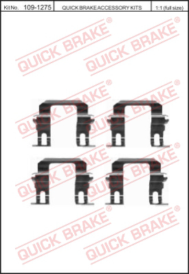 109-1275 QUICK BRAKE Комплектующие, колодки дискового тормоза