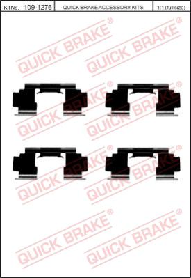 109-1276 QUICK BRAKE Комплектующие, колодки дискового тормоза