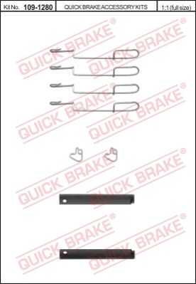 109-1280 QUICK BRAKE Комплектующие, колодки дискового тормоза