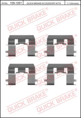 109-1281 QUICK BRAKE Комплектующие, колодки дискового тормоза