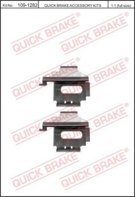 109-1282 QUICK BRAKE Комплект монтажный тормозных колодок