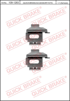 109-1283 QUICK BRAKE Комплектующие, колодки дискового тормоза