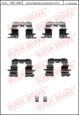 109-1290 QUICK BRAKE Комплектующие, колодки дискового тормоза