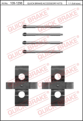 109-1296 QUICK BRAKE Комплект монтажный тормозных колодок