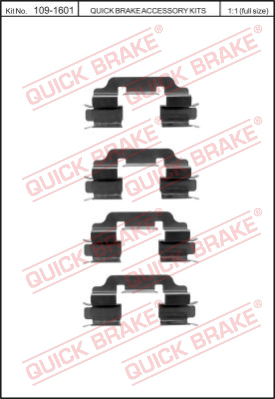 Комплектующие колодок дискового тормоза QUICK BRAKE 109-1601