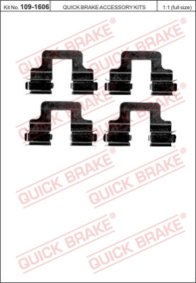 109-1606 QUICK BRAKE Комплектующие, колодки дискового тормоза