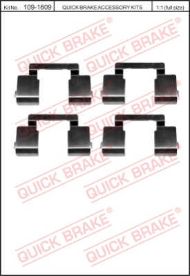 Комплектующие колодок дискового тормоза QUICK BRAKE 109-1609