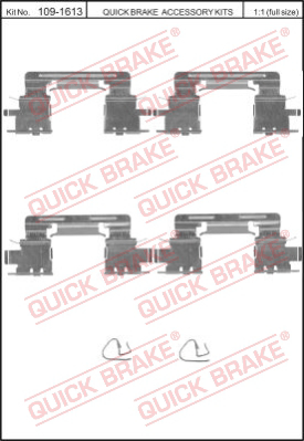 109-1613 QUICK BRAKE Комплектующие, колодки дискового тормоза