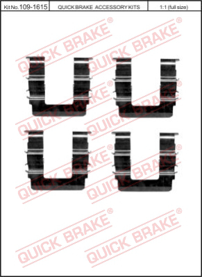 Комплектующие колодок дискового тормоза QUICK BRAKE 109-1615